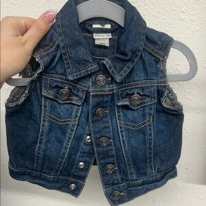 Route 66 Dark Blue Denim Vest for Kids